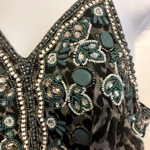 Boston Proper Too beautifully embellished with stitch stones size M